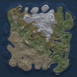 Thumbnail Rust Map: Procedural Map, Size: 4050, Seed: 164968856, 15 Monuments