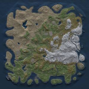 Thumbnail Rust Map: Procedural Map, Size: 4800, Seed: 1212499308, 17 Monuments