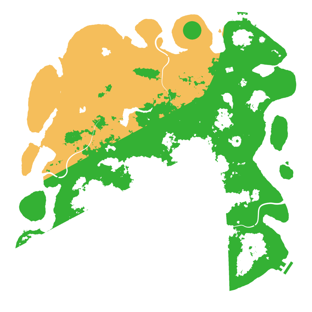 Biome Rust Map: Procedural Map, Size: 4500, Seed: 42773076