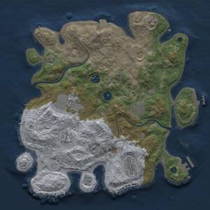 Thumbnail Rust Map: Procedural Map, Size: 3500, Seed: 1403017532, 14 Monuments