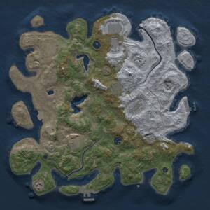 Thumbnail Rust Map: Procedural Map, Size: 4000, Seed: 1474618779, 15 Monuments