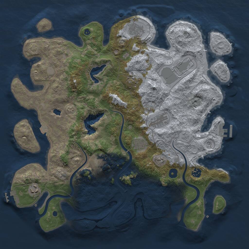 Rust Map: Procedural Map, Size: 4000, Seed: 1474618779, 15 Monuments