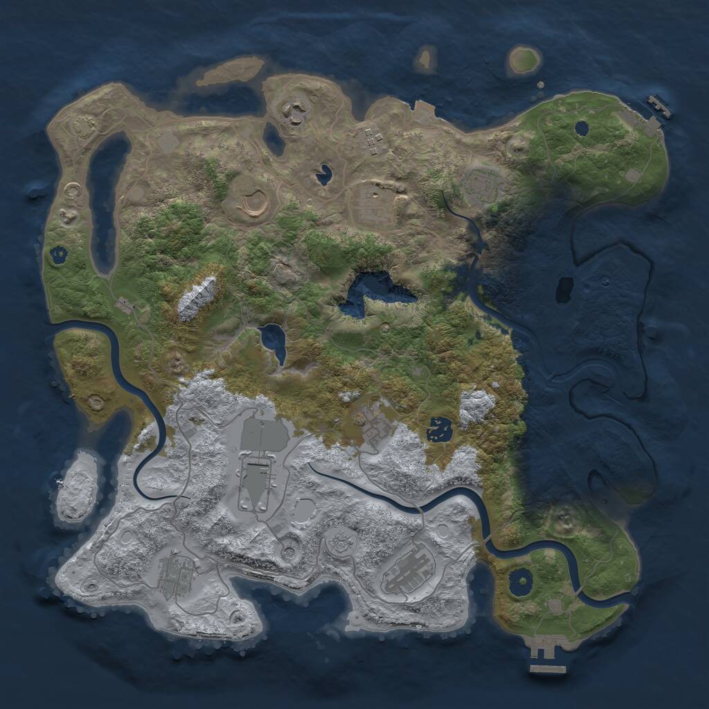 Rust Map: Procedural Map, Size: 4000, Seed: 1662992998, 16 Monuments