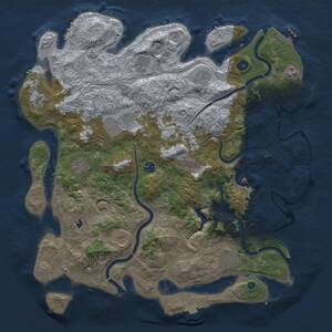 Thumbnail Rust Map: Procedural Map, Size: 4500, Seed: 6012, 17 Monuments