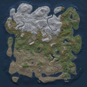 Thumbnail Rust Map: Procedural Map, Size: 4500, Seed: 6012, 14 Monuments