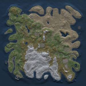 Thumbnail Rust Map: Procedural Map, Size: 4250, Seed: 701124, 16 Monuments