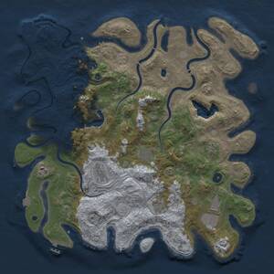 Thumbnail Rust Map: Procedural Map, Size: 4250, Seed: 701124, 14 Monuments