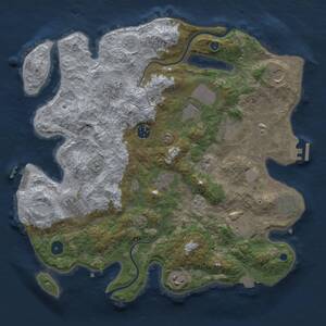 Thumbnail Rust Map: Procedural Map, Size: 3750, Seed: 102002399, 17 Monuments