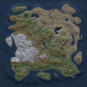 Thumbnail Rust Map: Procedural Map, Size: 4000, Seed: 295991191, 12 Monuments