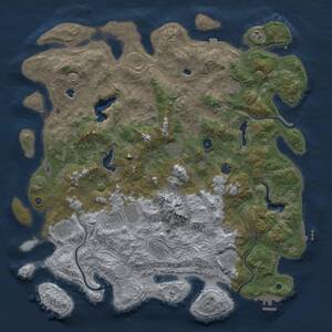 Thumbnail Rust Map: Procedural Map, Size: 5000, Seed: 1793637255, 17 Monuments