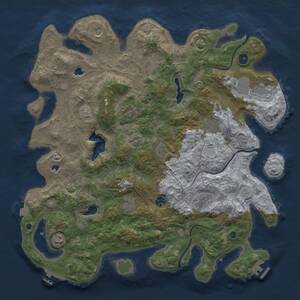 Thumbnail Rust Map: Procedural Map, Size: 4500, Seed: 637345017, 17 Monuments