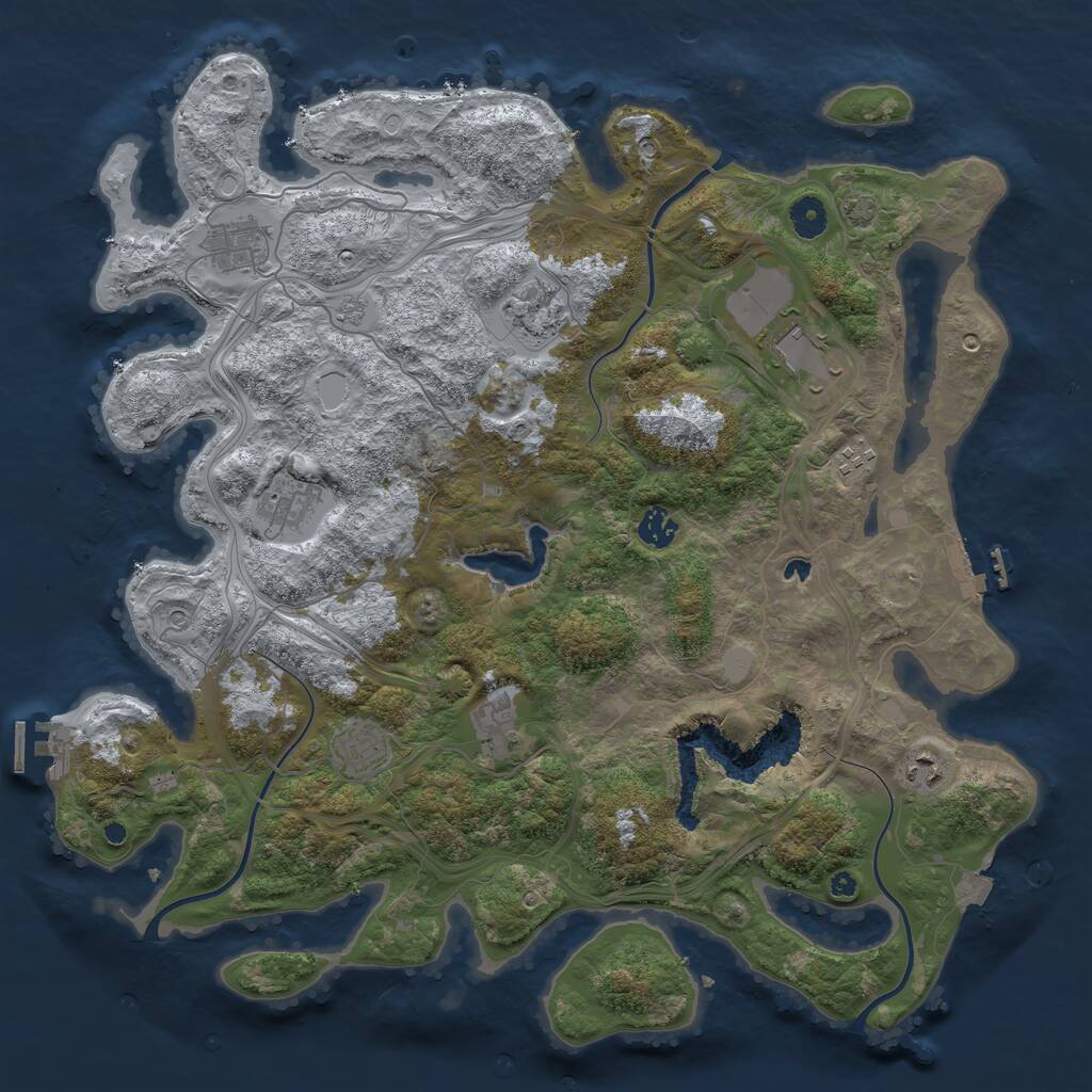 Rust Map: Procedural Map, Size: 4250, Seed: 63215515, 15 Monuments