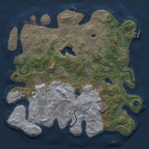 Thumbnail Rust Map: Procedural Map, Size: 4250, Seed: 7112024, 16 Monuments