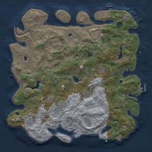 Thumbnail Rust Map: Procedural Map, Size: 4500, Seed: 207691467, 17 Monuments