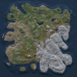 Thumbnail Rust Map: Procedural Map, Size: 4000, Seed: 577570645, 15 Monuments