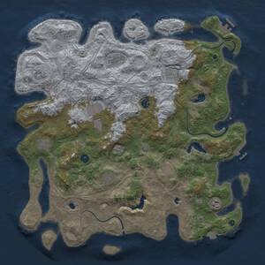 Thumbnail Rust Map: Procedural Map, Size: 4500, Seed: 39594151, 16 Monuments