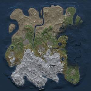 Thumbnail Rust Map: Procedural Map, Size: 3800, Seed: 12303677, 17 Monuments