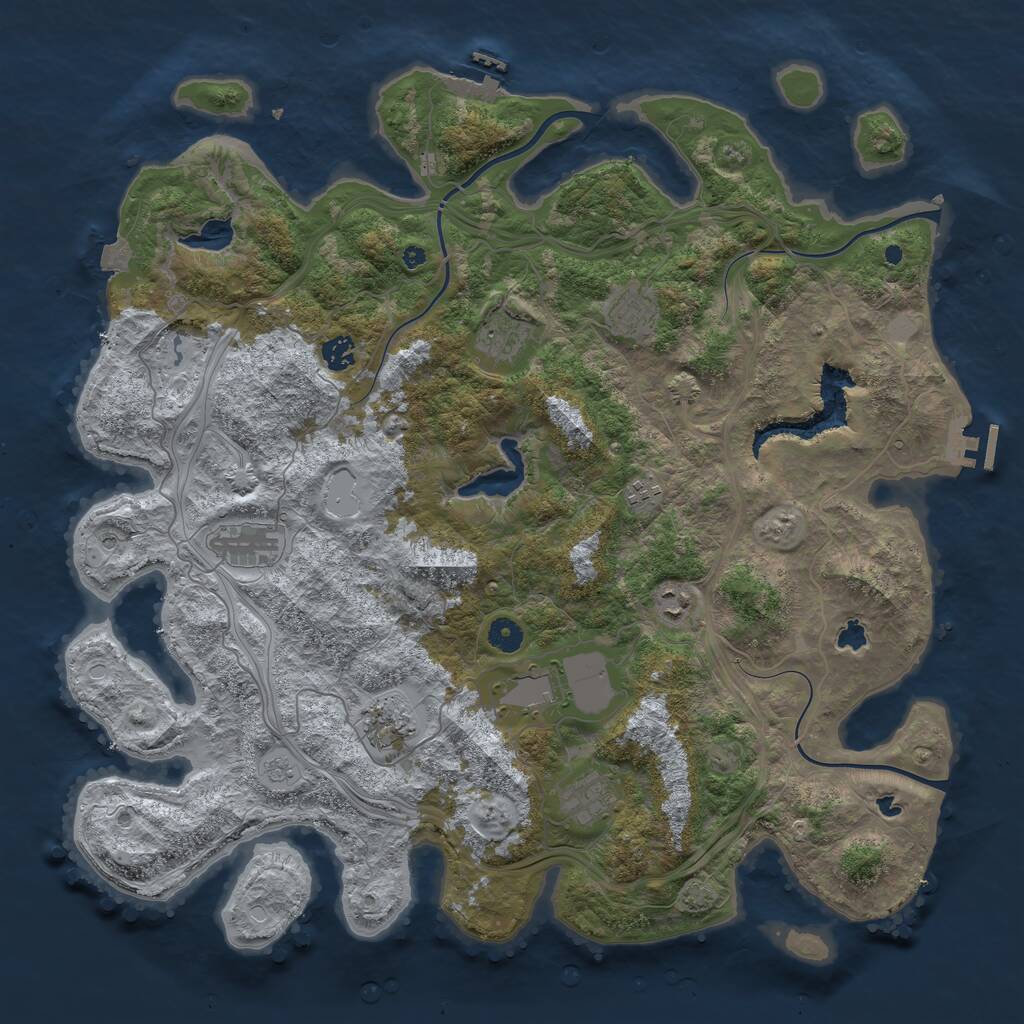 Rust Map: Procedural Map, Size: 4500, Seed: 300792008, 15 Monuments