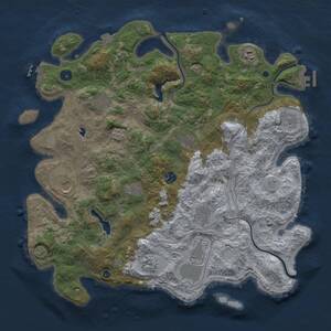 Thumbnail Rust Map: Procedural Map, Size: 4250, Seed: 222401124, 17 Monuments