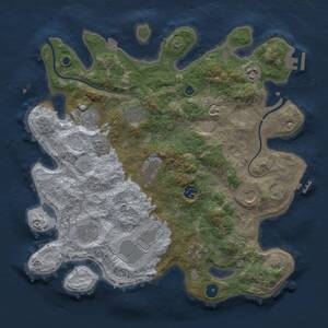 Thumbnail Rust Map: Procedural Map, Size: 3750, Seed: 1155362862, 16 Monuments