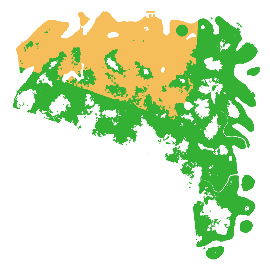 Biome Rust Map: Procedural Map, Size: 6000, Seed: 1066319880