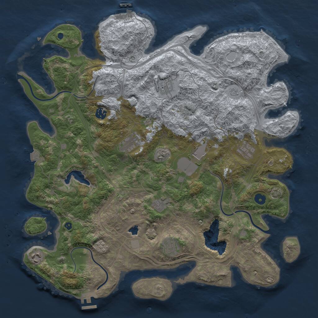 Rust Map: Procedural Map, Size: 4250, Seed: 7114462, 15 Monuments