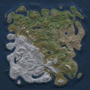 Thumbnail Rust Map: Procedural Map, Size: 4250, Seed: 1053286966, 15 Monuments