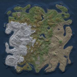 Thumbnail Rust Map: Procedural Map, Size: 4250, Seed: 1446861947, 17 Monuments