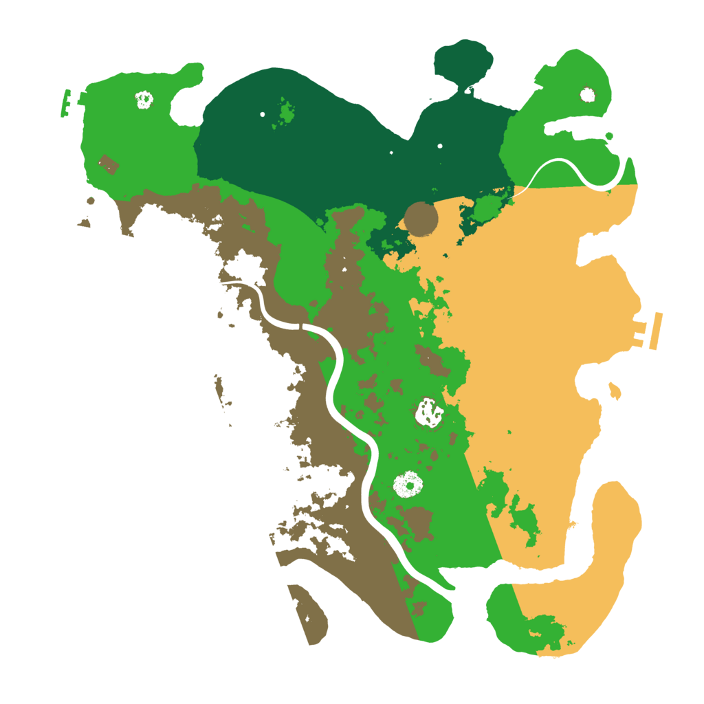 Biome Rust Map: Procedural Map, Size: 3800, Seed: 53875235