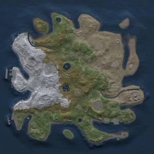 Thumbnail Rust Map: Procedural Map, Size: 3250, Seed: 4145863, 12 Monuments