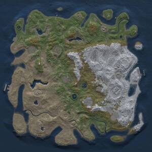 Thumbnail Rust Map: Procedural Map, Size: 4500, Seed: 1379517211, 17 Monuments