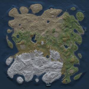 Thumbnail Rust Map: Procedural Map, Size: 4500, Seed: 1559229542, 17 Monuments