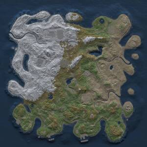 Thumbnail Rust Map: Procedural Map, Size: 4250, Seed: 210866628, 15 Monuments