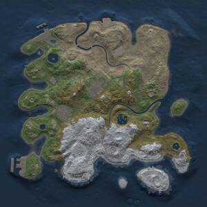 Thumbnail Rust Map: Procedural Map, Size: 3000, Seed: 169002009, 9 Monuments