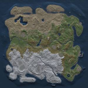 Thumbnail Rust Map: Procedural Map, Size: 4250, Seed: 1391675961, 17 Monuments