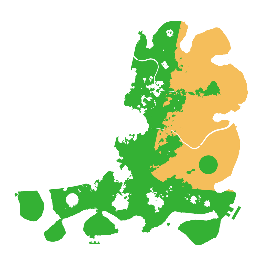 Biome Rust Map: Procedural Map, Size: 3700, Seed: 1381821352