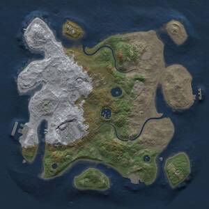 Thumbnail Rust Map: Procedural Map, Size: 3000, Seed: 495016383, 9 Monuments