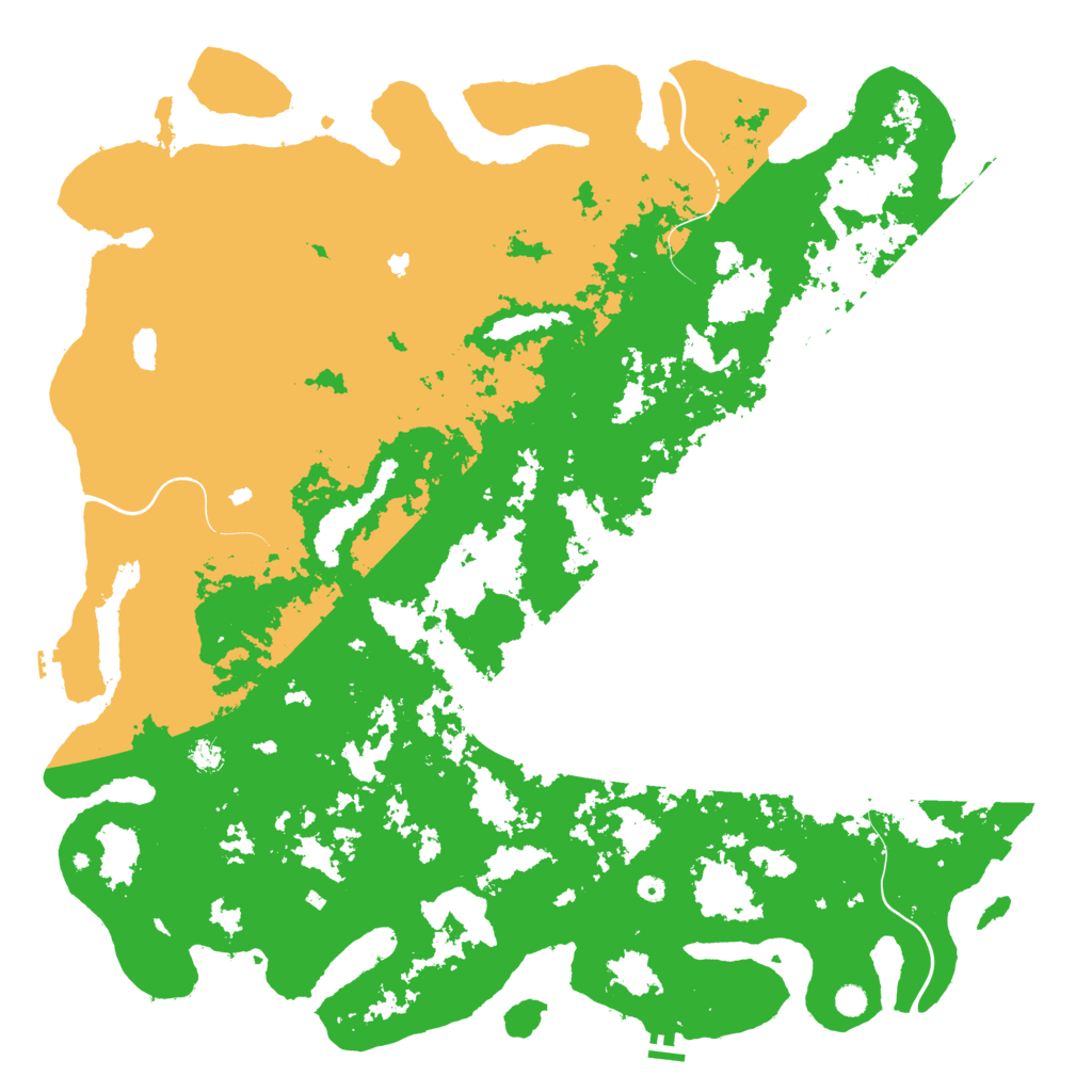 Biome Rust Map: Procedural Map, Size: 6000, Seed: 8192