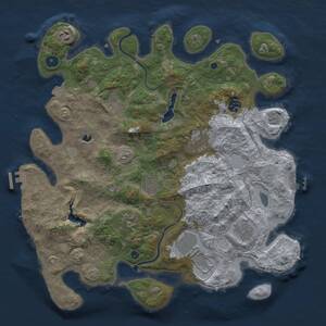 Thumbnail Rust Map: Procedural Map, Size: 4000, Seed: 738660941, 15 Monuments