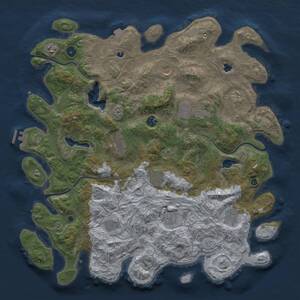 Thumbnail Rust Map: Procedural Map, Size: 4500, Seed: 1707919740, 16 Monuments