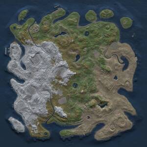 Thumbnail Rust Map: Procedural Map, Size: 4500, Seed: 1868015064, 17 Monuments