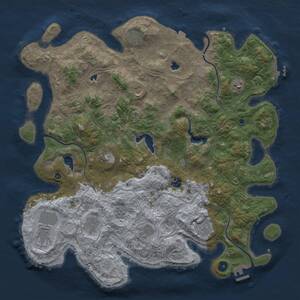 Thumbnail Rust Map: Procedural Map, Size: 4500, Seed: 1431780646, 16 Monuments