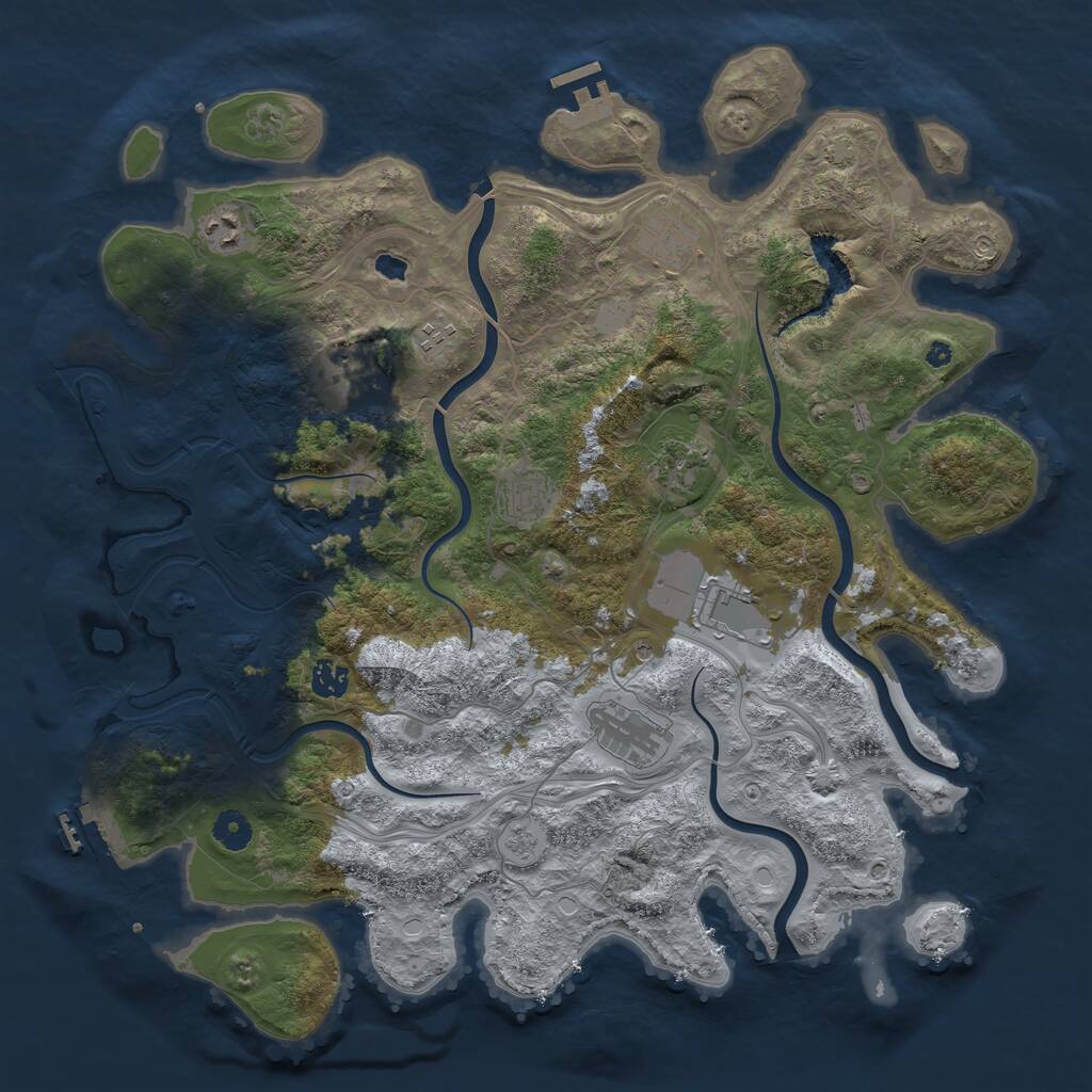 Rust Map: Procedural Map, Size: 4250, Seed: 162895111, 15 Monuments