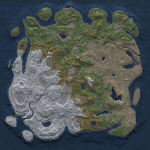 Thumbnail Rust Map: Procedural Map, Size: 4500, Seed: 473912626, 17 Monuments