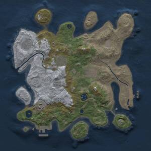 Thumbnail Rust Map: Procedural Map, Size: 3200, Seed: 852891, 11 Monuments