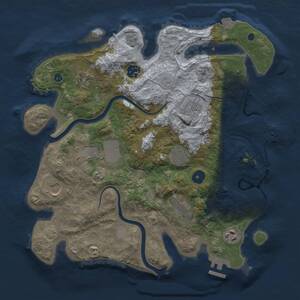 Thumbnail Rust Map: Procedural Map, Size: 3500, Seed: 2023542718, 15 Monuments