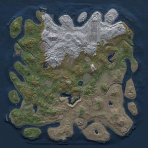 Thumbnail Rust Map: Procedural Map, Size: 4500, Seed: 1064423463, 15 Monuments