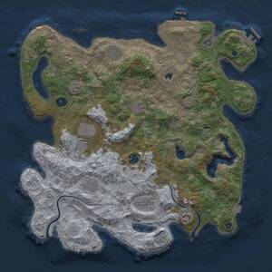 Thumbnail Rust Map: Procedural Map, Size: 4000, Seed: 434299581, 15 Monuments