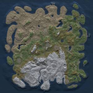 Thumbnail Rust Map: Procedural Map, Size: 5000, Seed: 1095363023, 16 Monuments