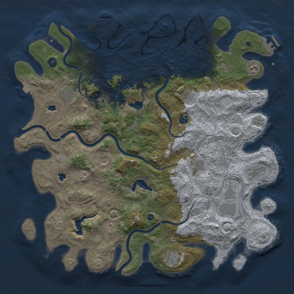 Rust Map: Procedural Map, Size: 4750, Seed: 237751058, 17 Monuments